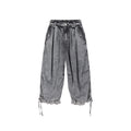 Pleated Cropped Cargo Pants