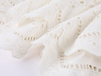 Eyelet Cutout Floral Mini Skirt