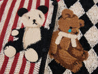 Sad Bear Contrast Spliced Cardigan T-Shirts