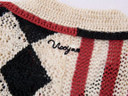 Sad Bear Contrast Spliced Cardigan T-Shirts