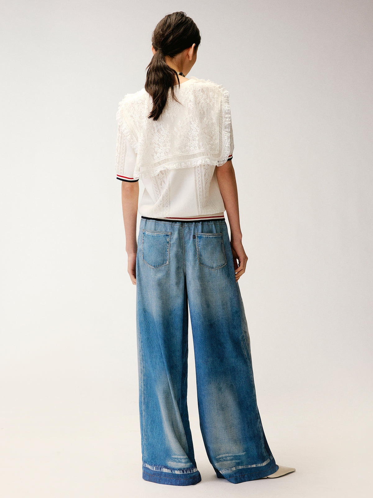 Graphic Illusion Printed Jeans
