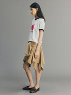 Apple-Worm Patchwork T-shirt