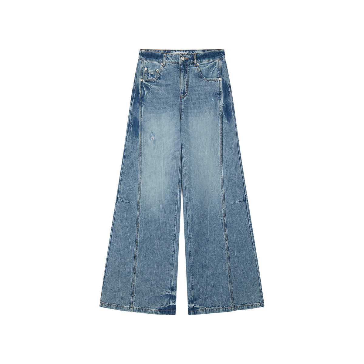 Vintage Wash Wide-Leg Jeans