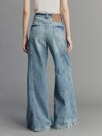 Vintage Wash Wide-Leg Jeans