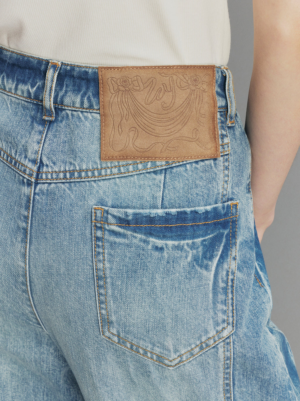 Vintage Wash Wide-Leg Jeans