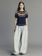 Bear & Bow Fair Isle Knit T-shirt