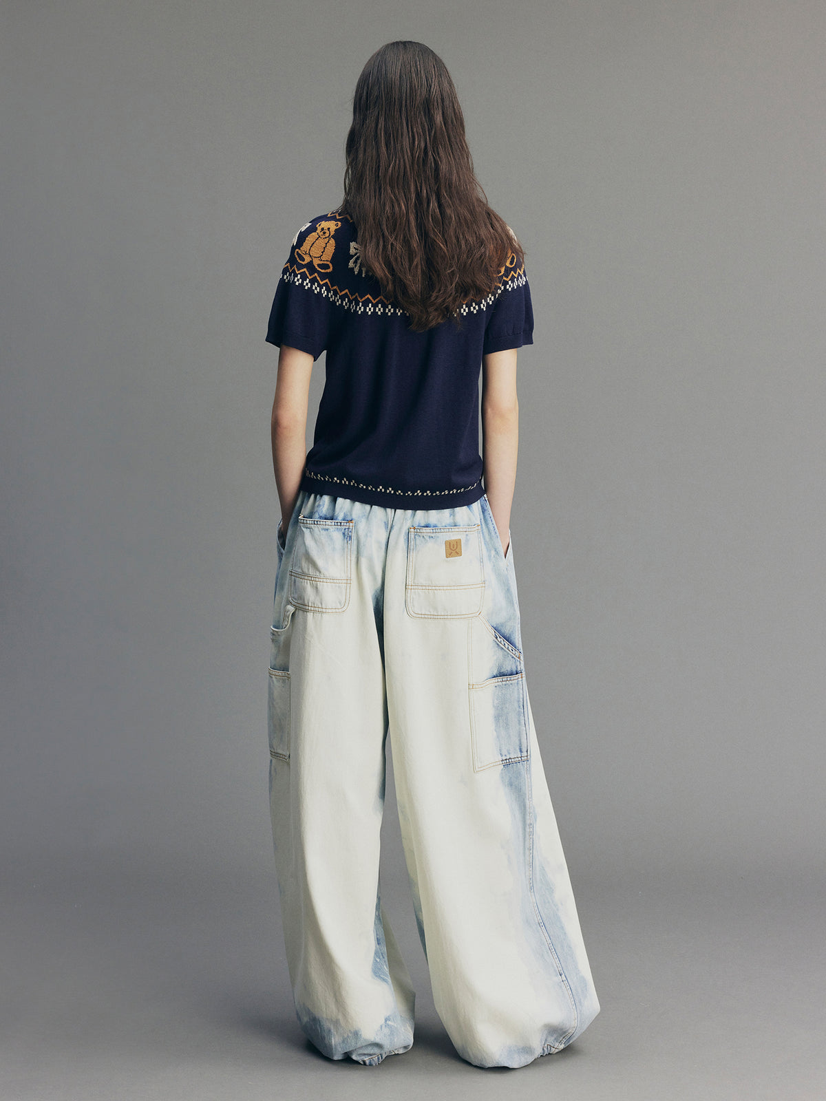 Bear & Bow Fair Isle Knit T-shirt