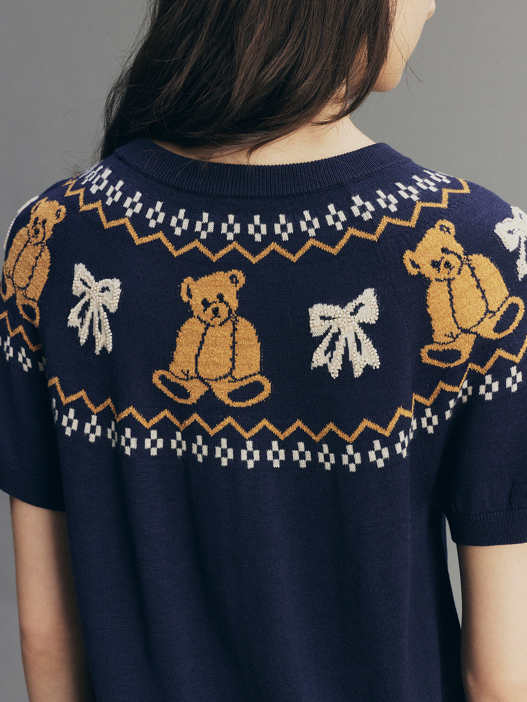 Bear & Bow Fair Isle Knit T-shirt
