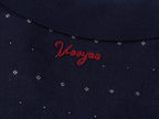 Vintage Floral Tie-Neck Polo Knit T-Shirt