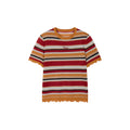 Glam Rock Vintage Stripe Knit T-Shirt