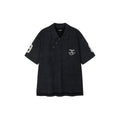 Asymmetric-Placket Collegiate T-shirt
