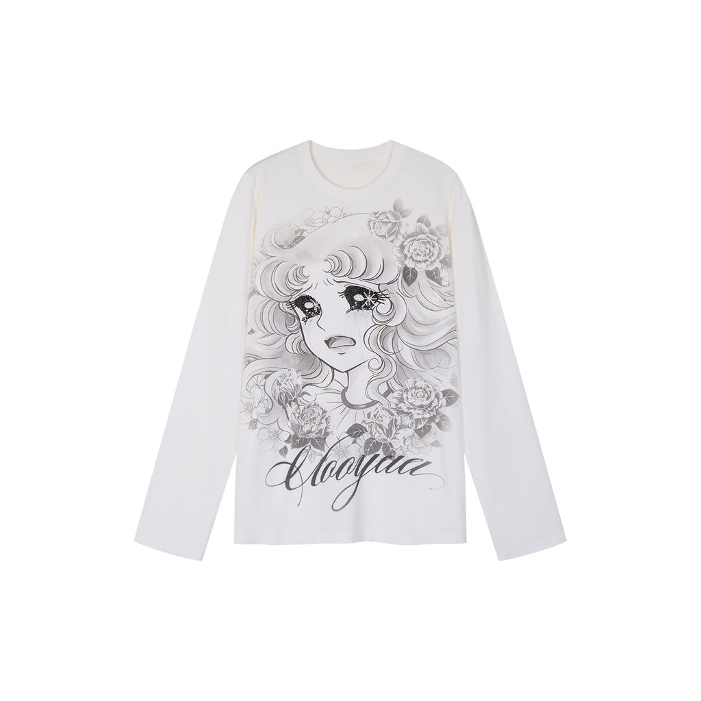 Rhinestone Sailor-Girl Graphic Sweatshirt