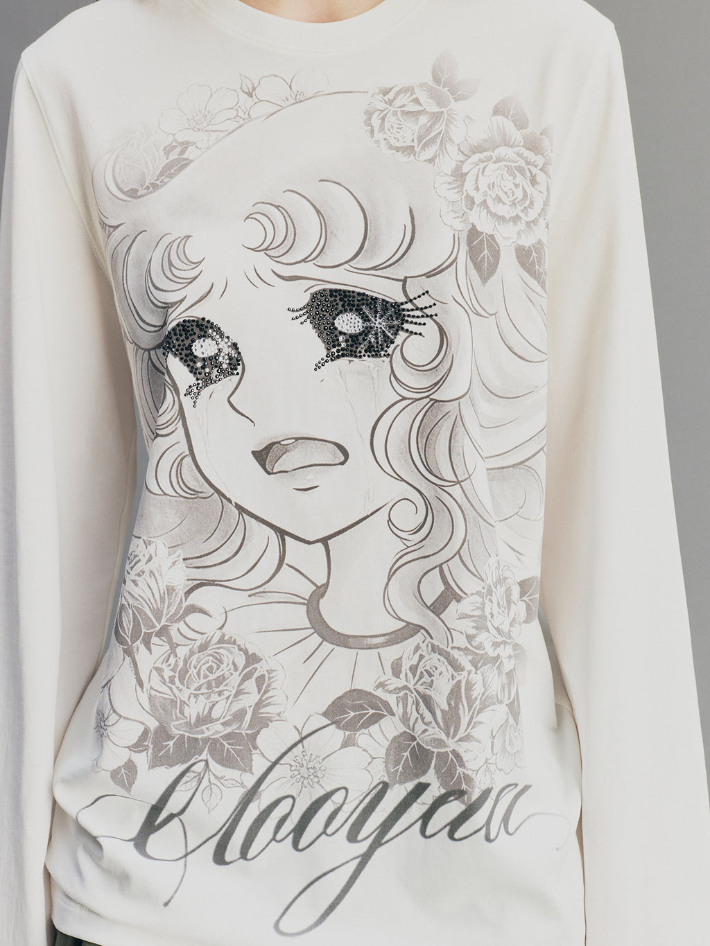 Rhinestone Sailor-Girl Graphic Sweatshirt