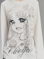 Rhinestone Sailor-Girl Graphic Sweatshirt