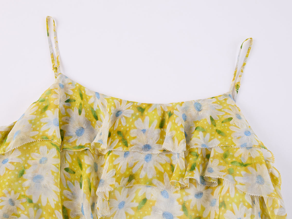 Daisy Ruffle Slip Dress