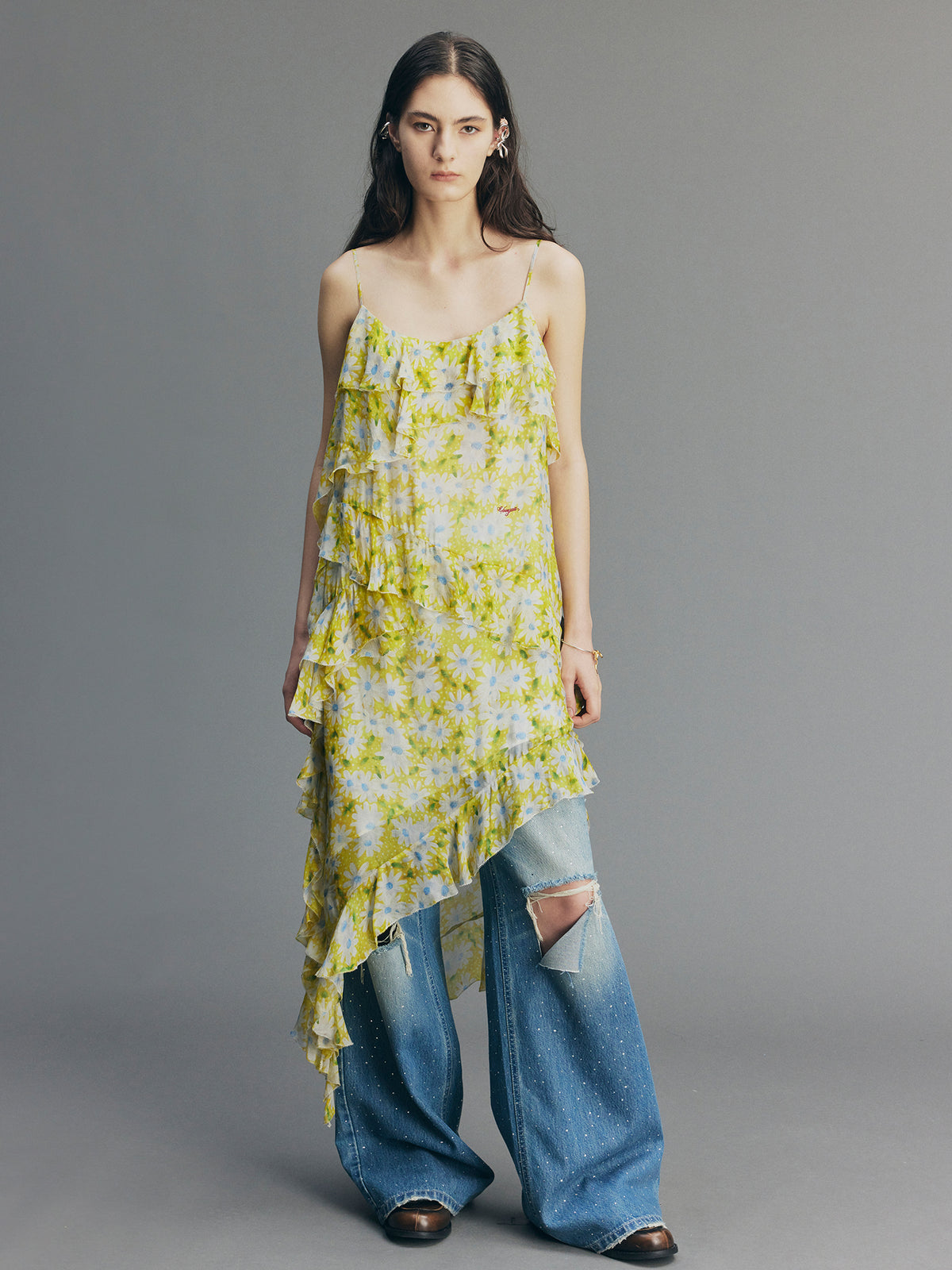 Daisy Ruffle Slip Dress