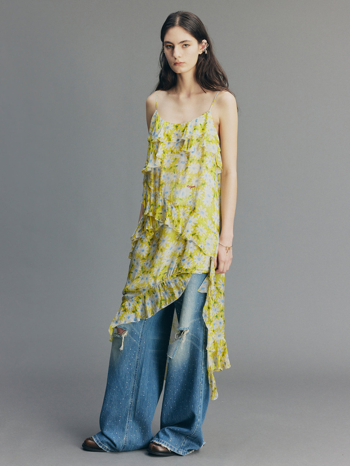 Daisy Ruffle Slip Dress