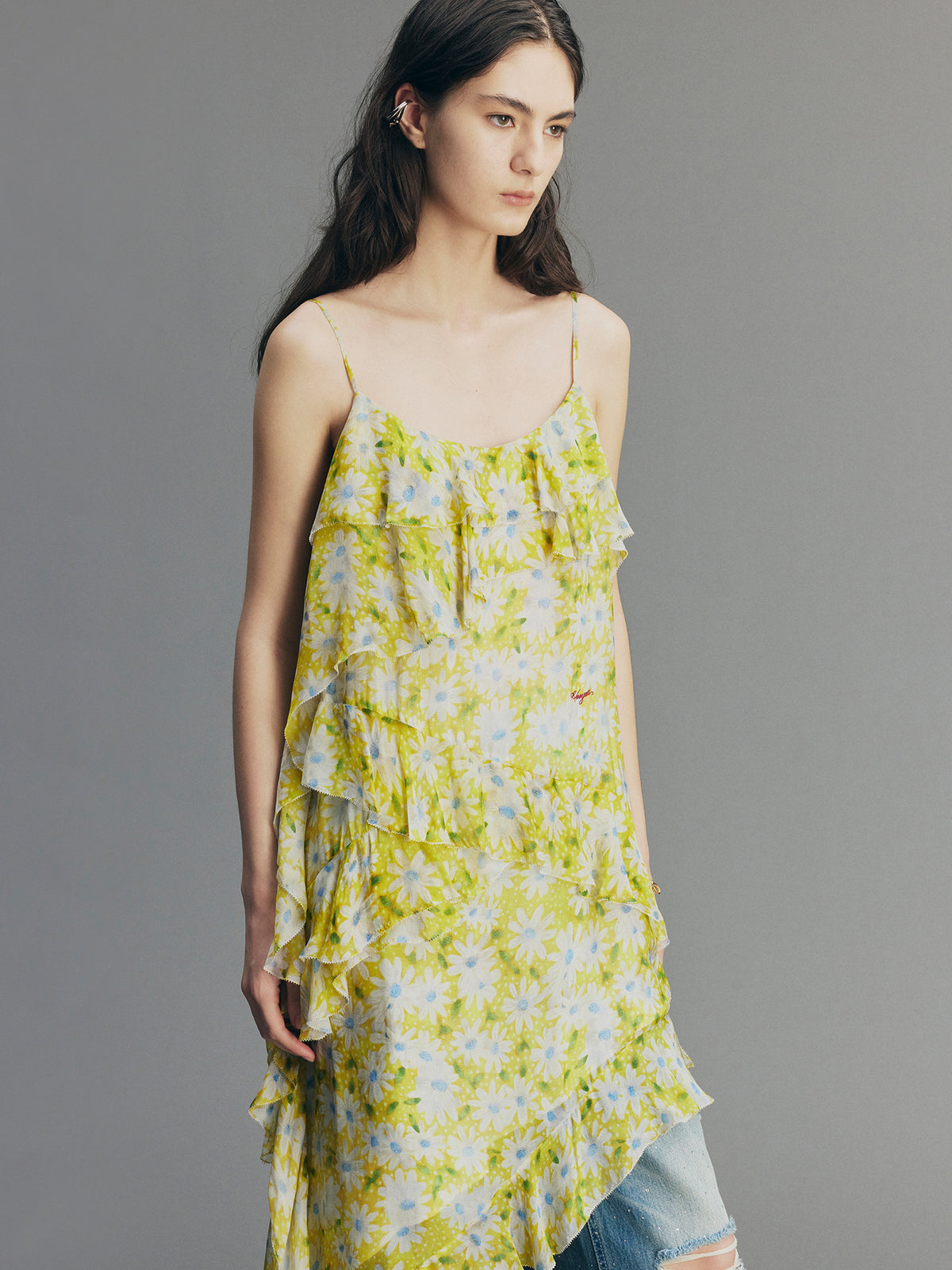 Daisy Ruffle Slip Dress