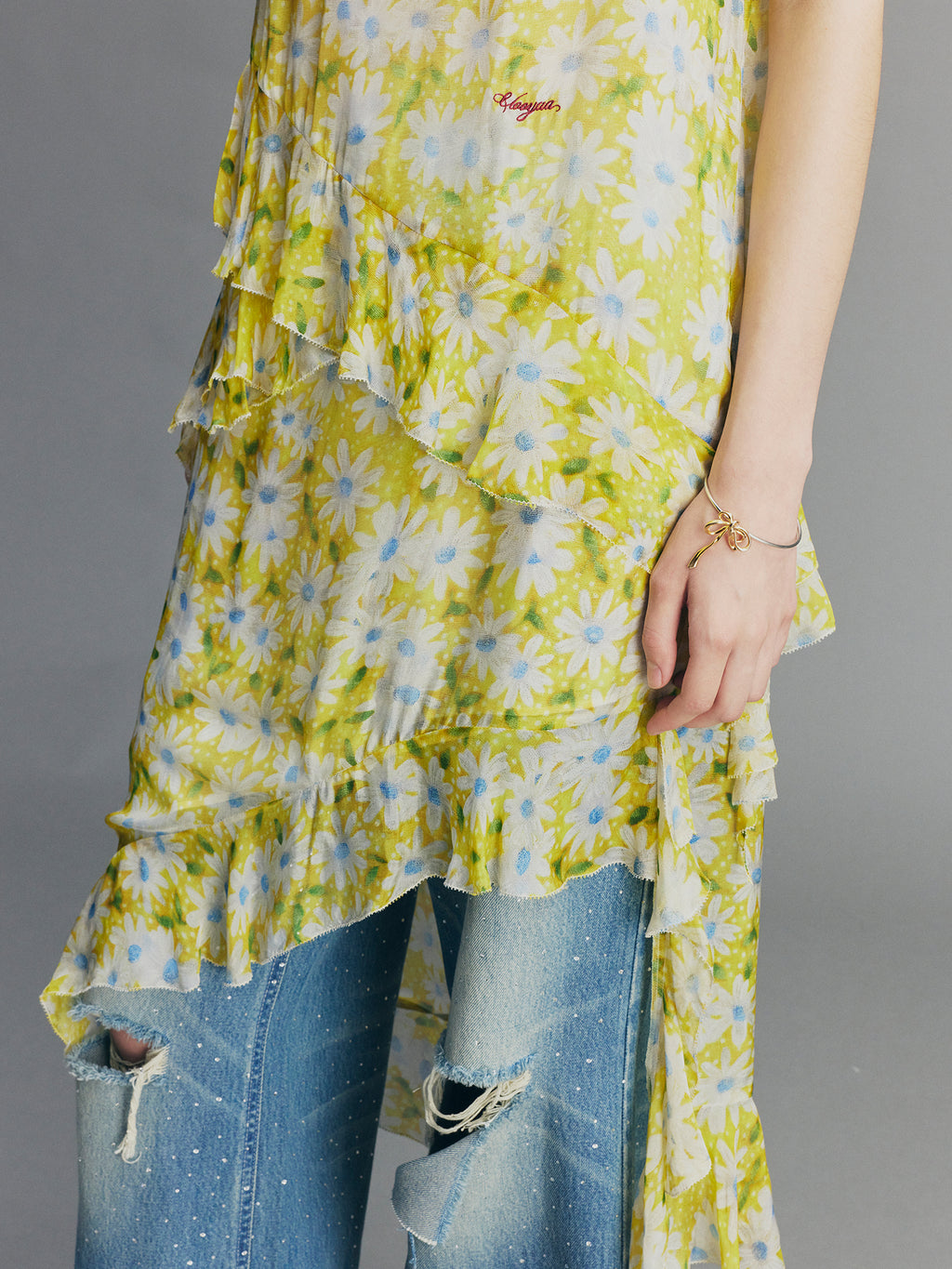 Daisy Ruffle Slip Dress