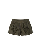Bow-Detail Drawstring Cargo Shorts