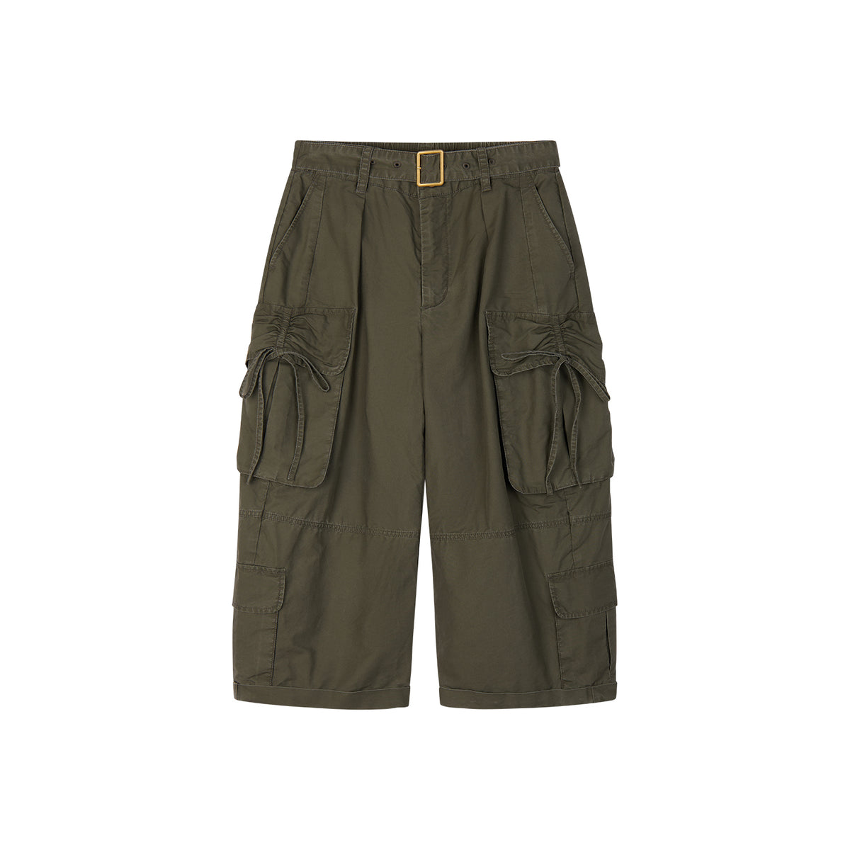 Bow-Detail Drawstring Cargo Pants