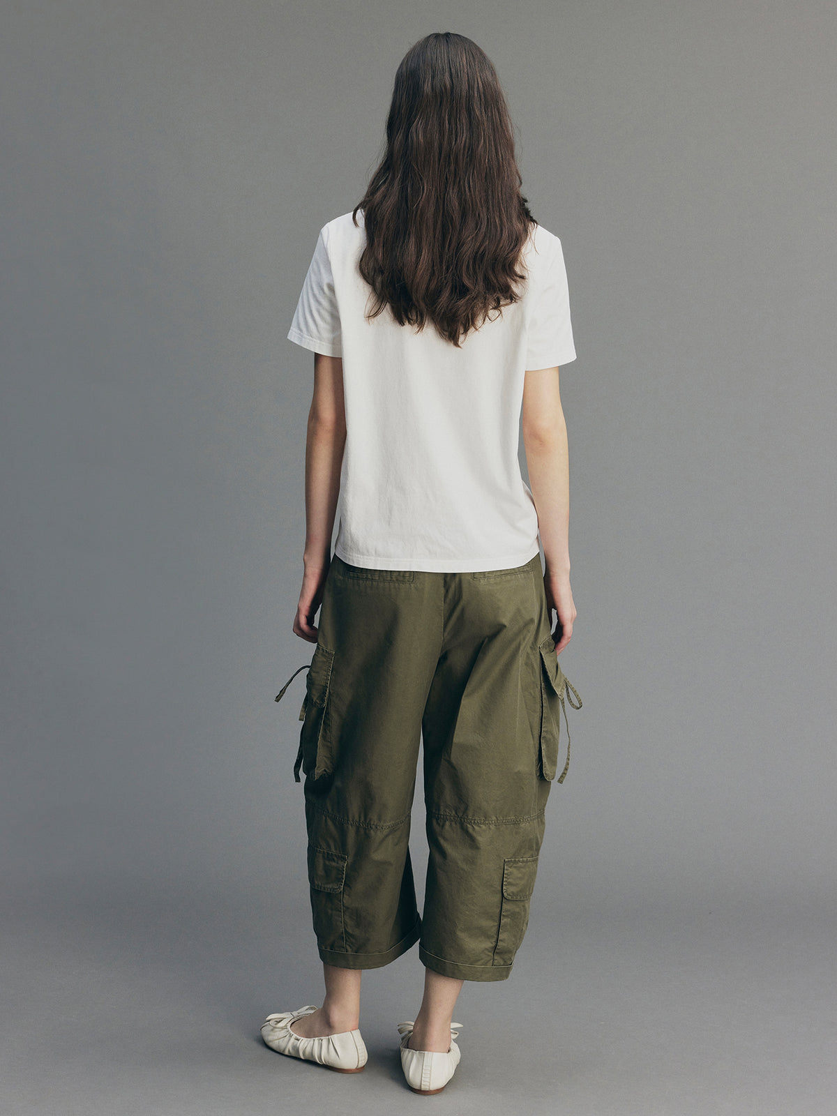 Bow-Detail Drawstring Cargo Pants