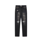 Rock-Inspired Skinny Distressed Jeans