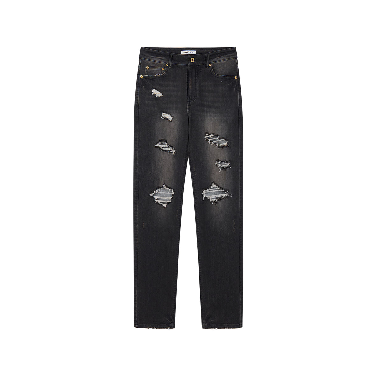 Rock-Inspired Skinny Distressed Jeans