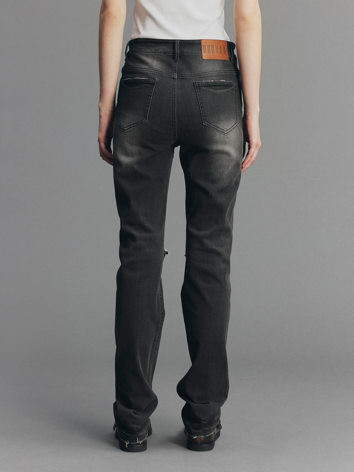 Rock-Inspired Skinny Distressed Jeans