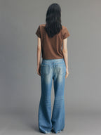 Vintage Rhinestone Straight Jeans