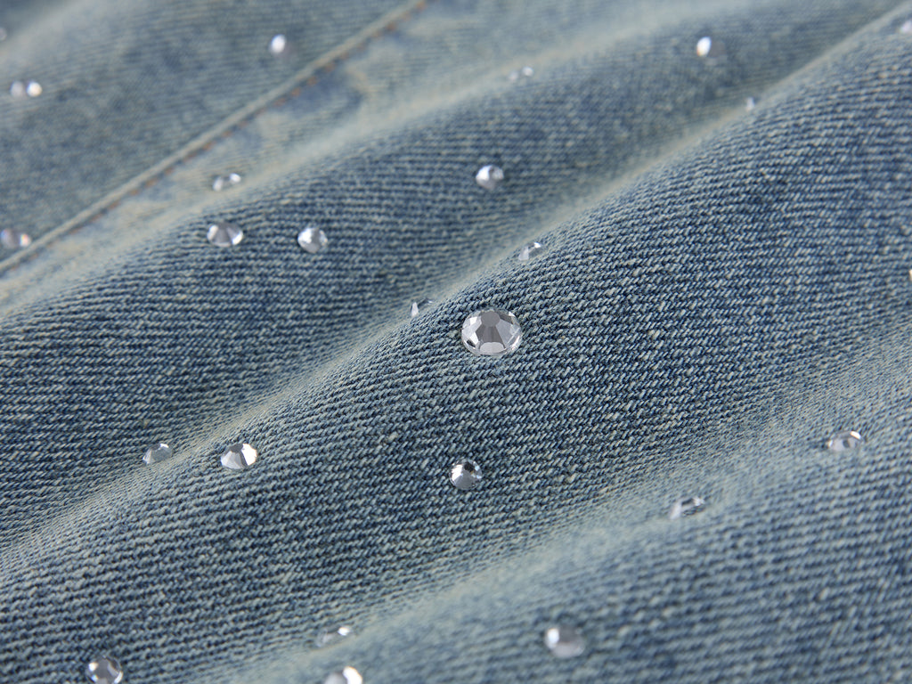 Vintage Glam Balloon Rhinestone Jeans