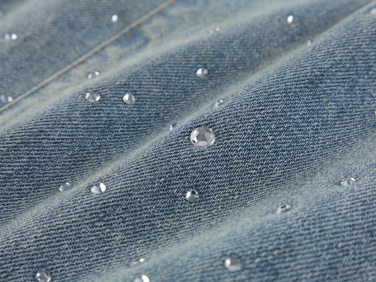 Vintage Glam Balloon Rhinestone Jeans