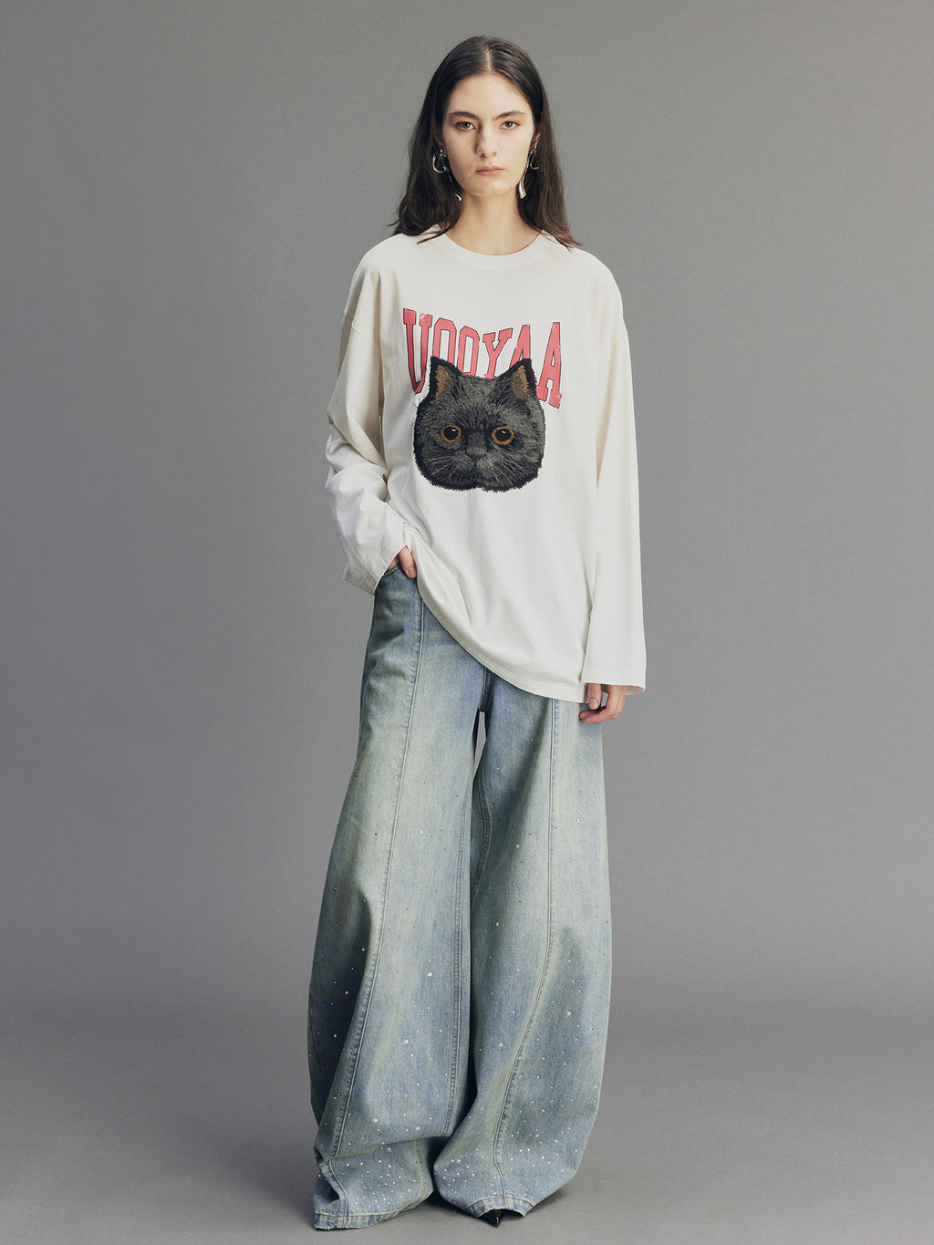 Vintage Glam Balloon Rhinestone Jeans