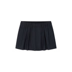 Asymmetric Pleat Rhinestone Pencil Skirt