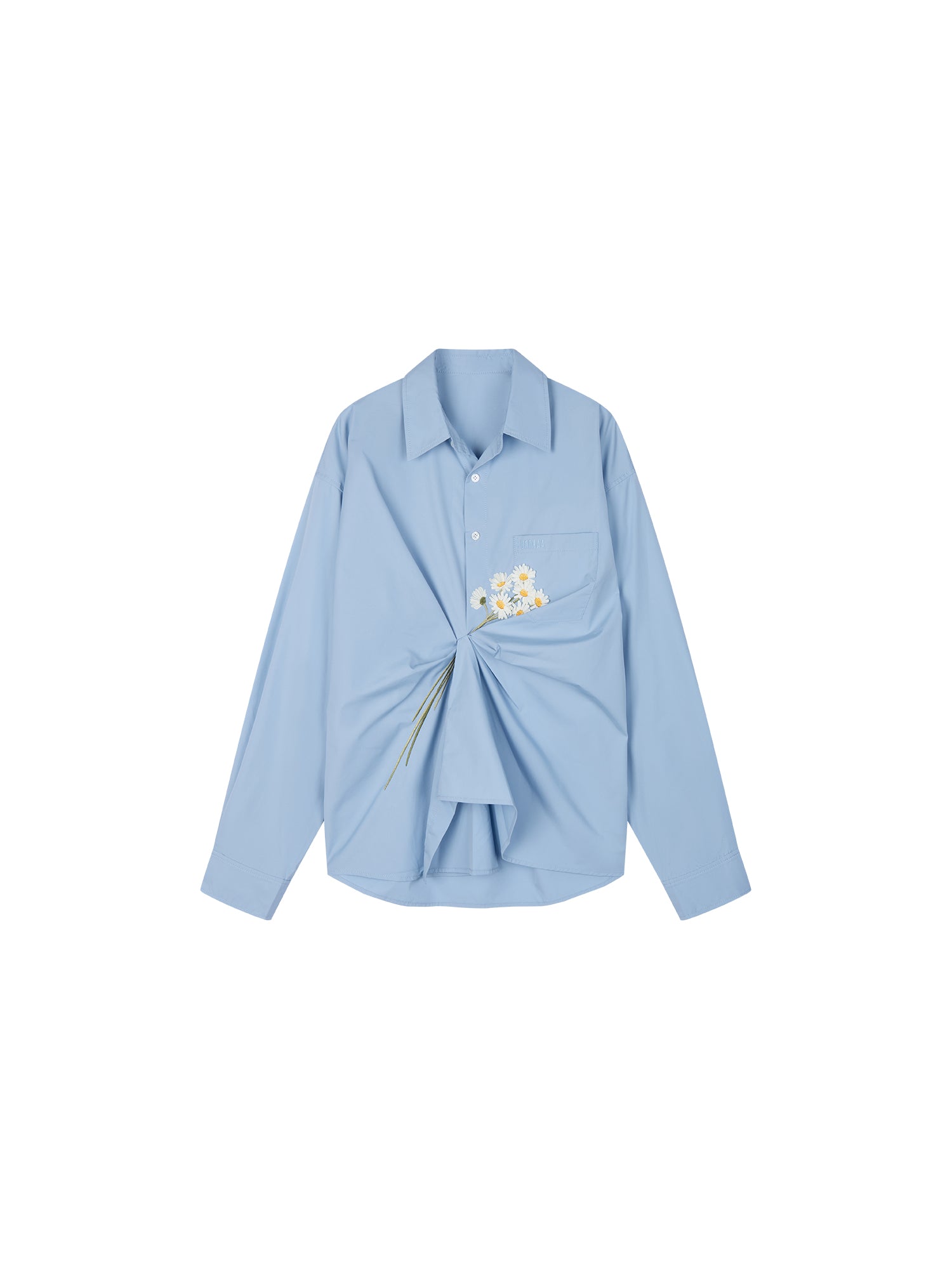 3D Embroidered Daisy Shirt