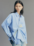 3D Embroidered Daisy Shirt