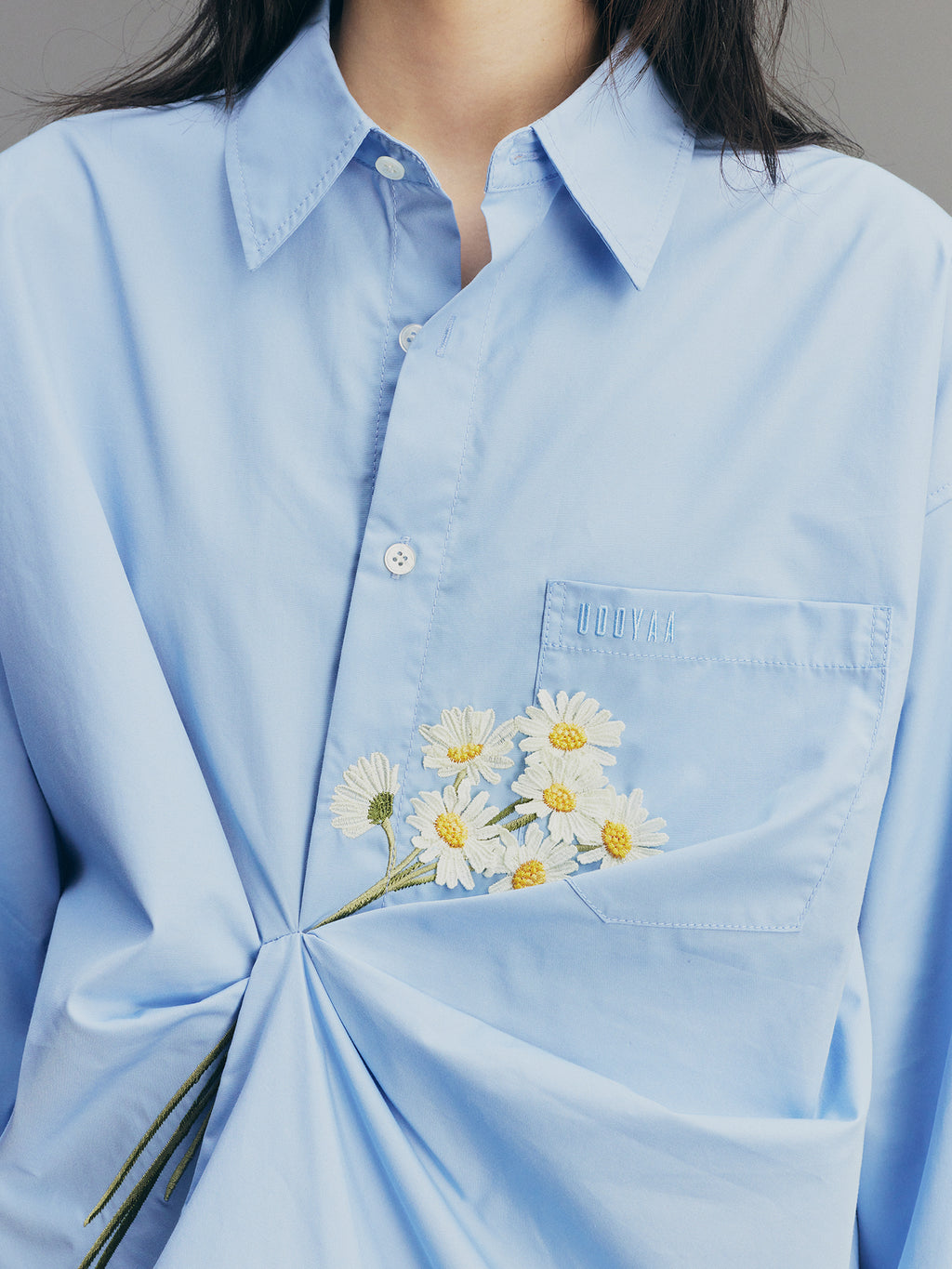 3D Embroidered Daisy Shirt