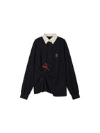Hand-Shaped Rose Polo T-Shirt