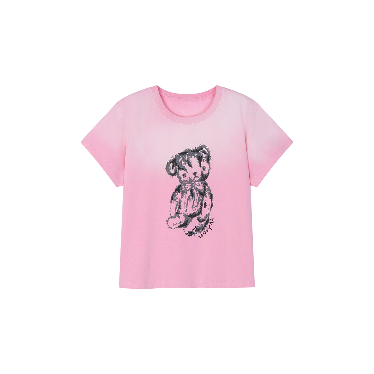 Bear-Print Embroidery T-shirt