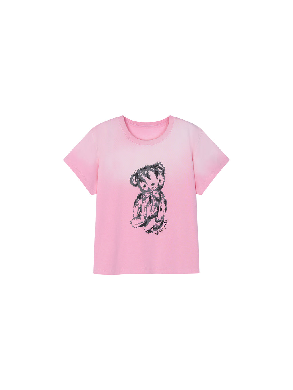 Bear-Print Embroidery T-shirt