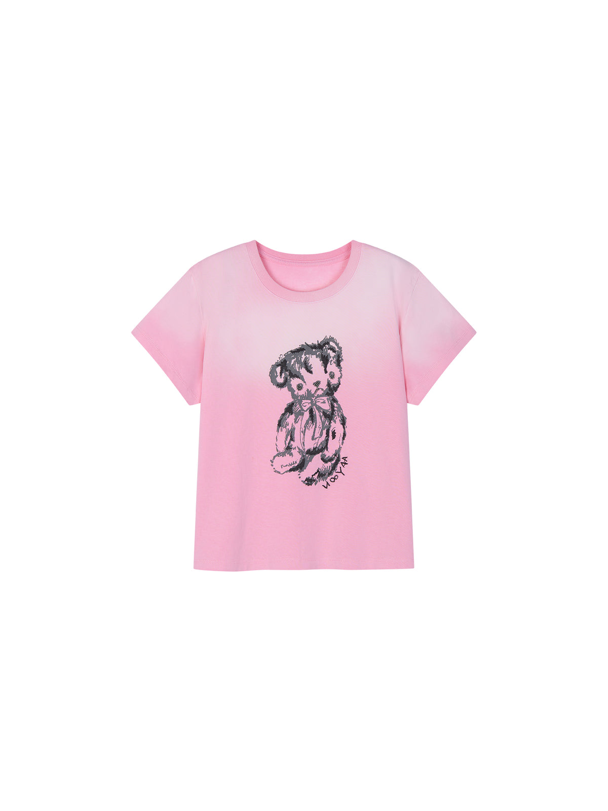 Bear-Print Embroidery T-shirt