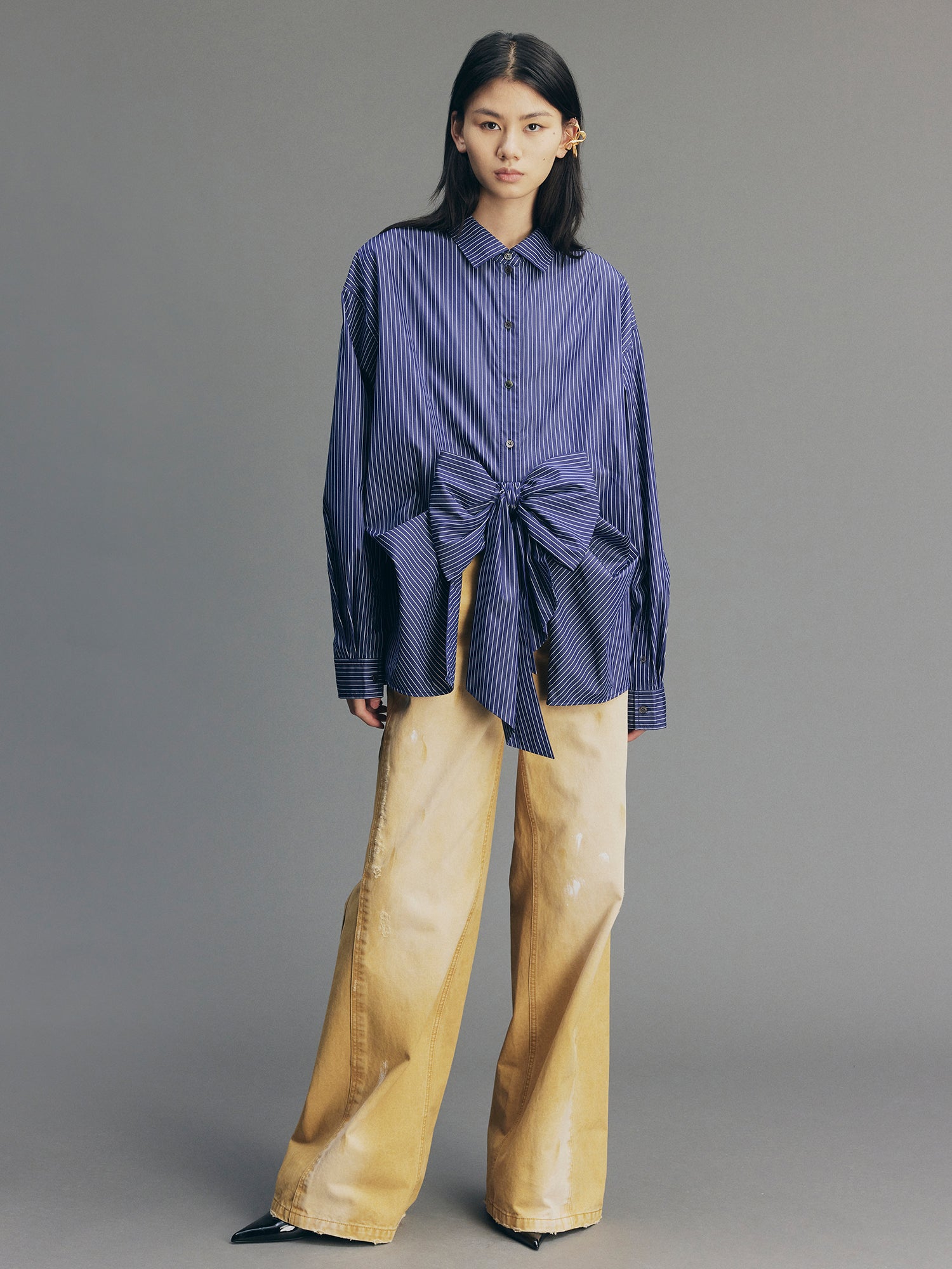 Reversible Bow Two-Way Shirt