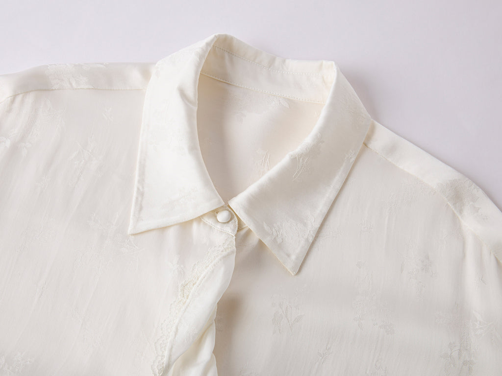 Romantic Shirring Ruffle Shirt