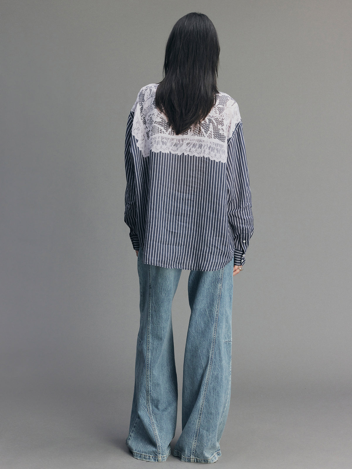 Striped Sailor Collar Shirt