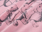 Flocked Bear Half-Zip Sweatshirt