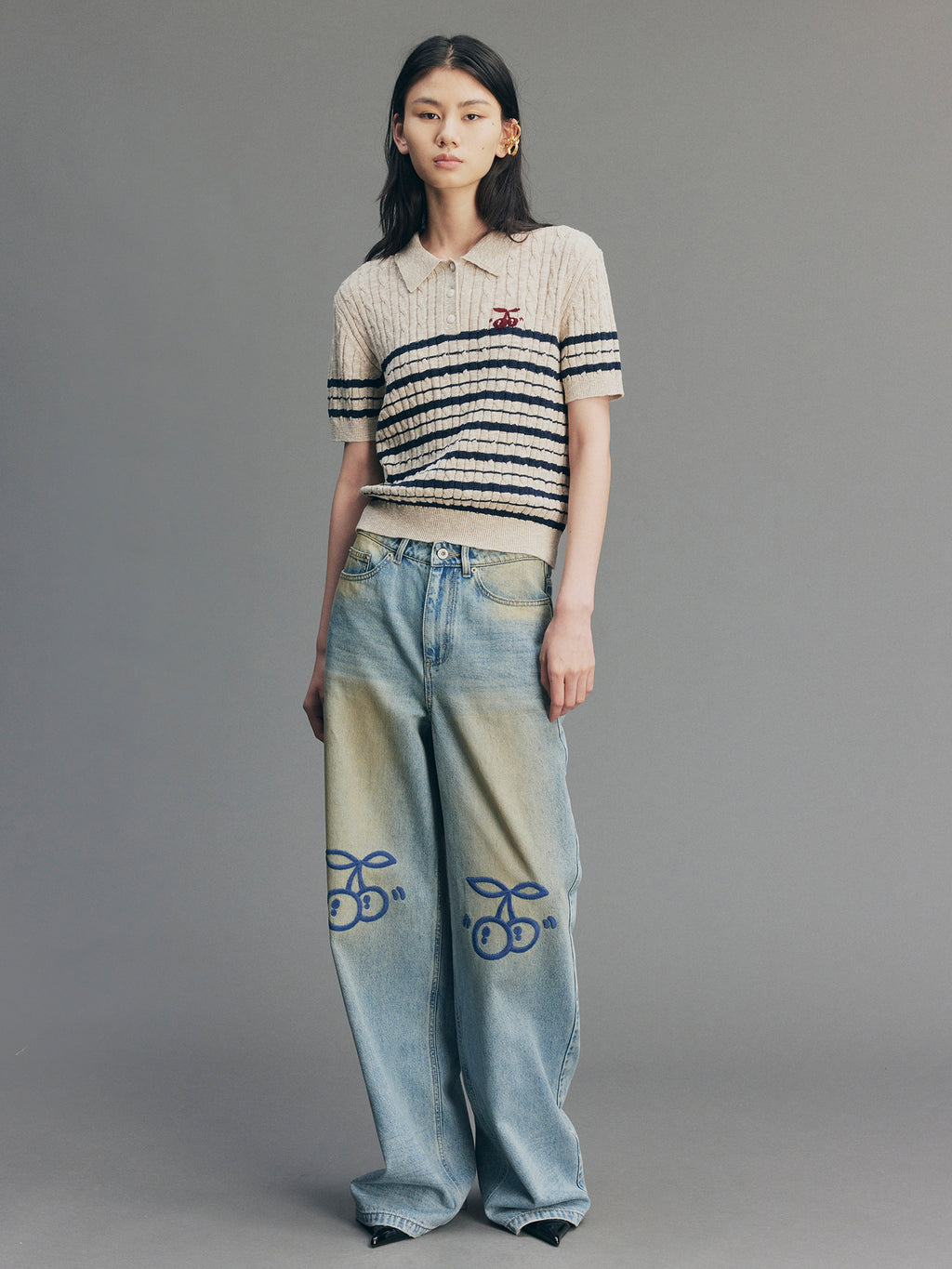 Striped Sporty Cherry T-shirt