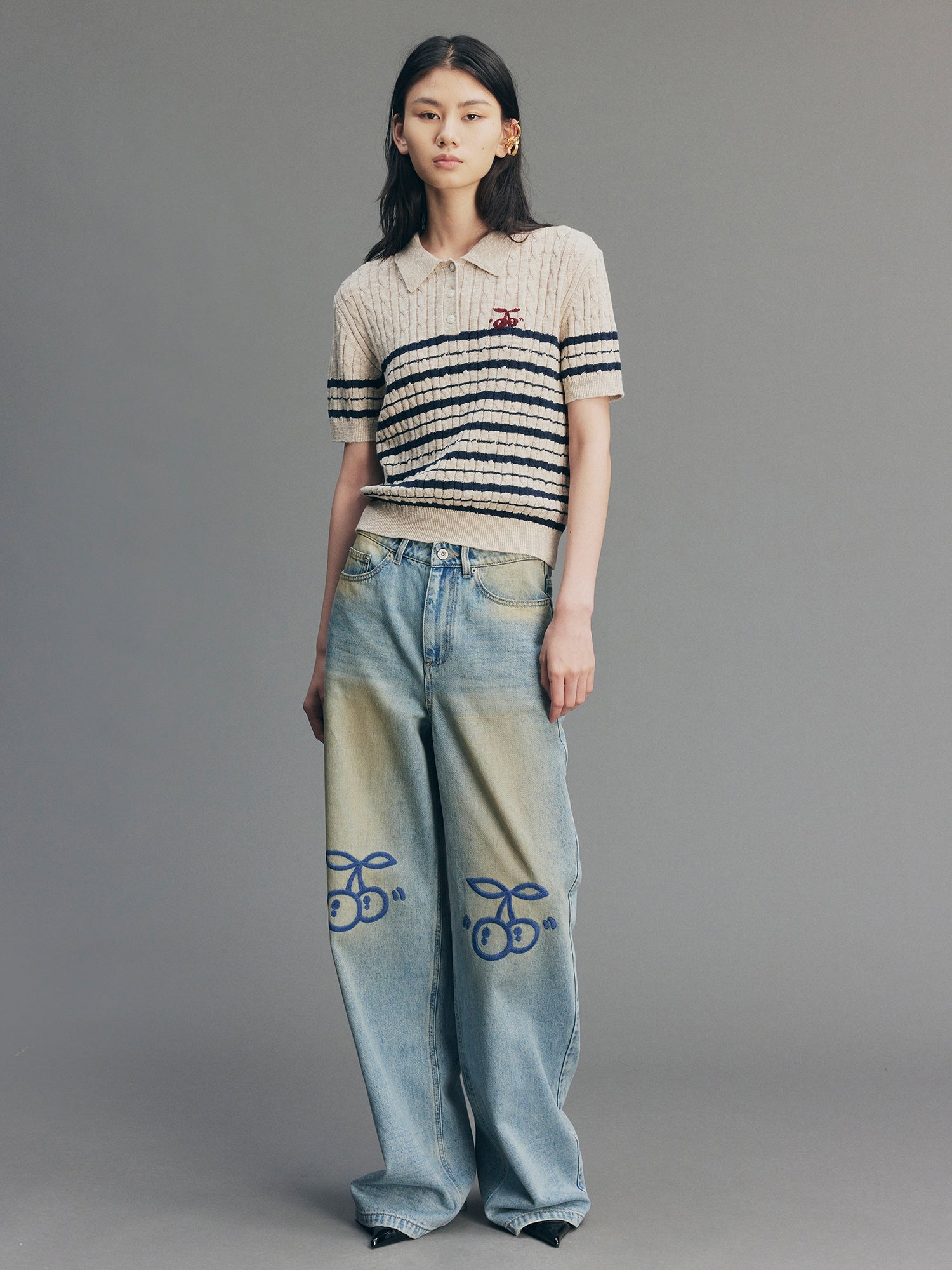 Striped Dynamic Cherry T-shirt