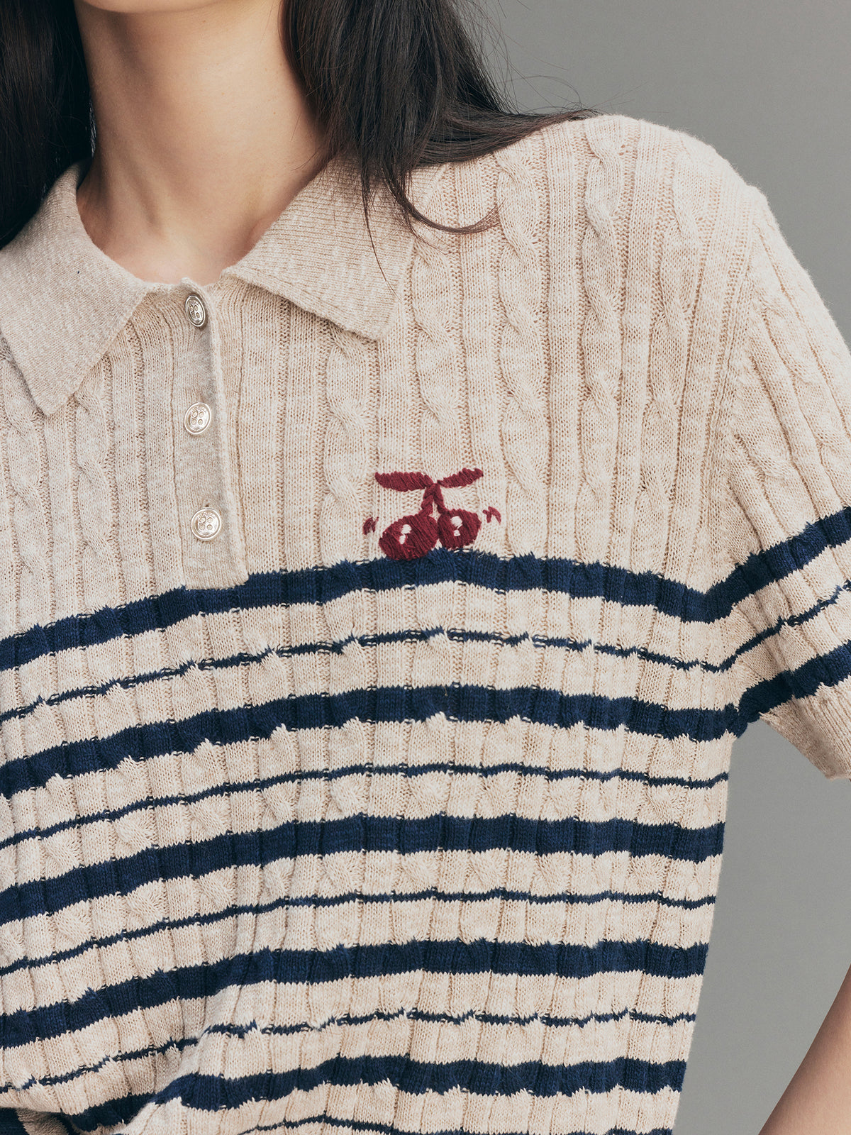 Striped Sporty Cherry T-shirt
