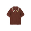 Vintage Hand-Crochet Polo Knit T-shirt