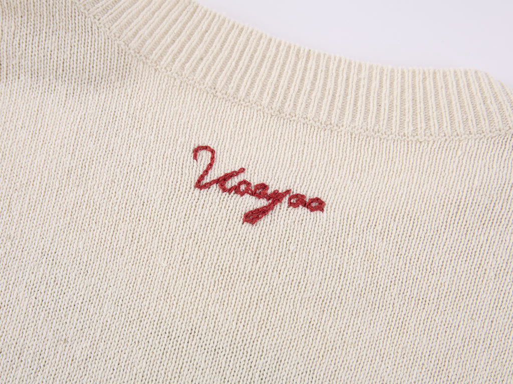 Bear-Print Knit Sweater